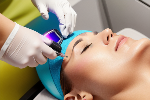 Mulher recebendo tratamento de depilação a laser